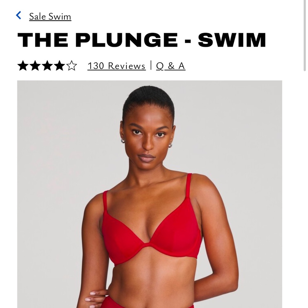 NEVER WORN Cupps brand bikini top size red